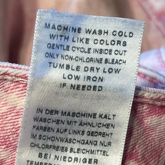 True Religion Womens Jeans Size 26 Pink Lava Acid Wash Basic Skinny Flap Pockets - Picture 6 of 10